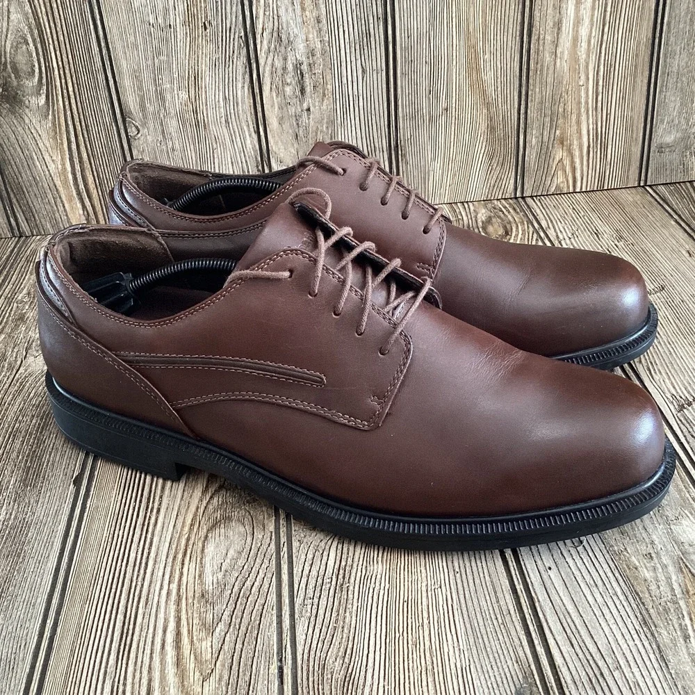 Dunham Men's Jericho Burlington Leather Waterproof Oxford Shoes MCT410SB Size 12